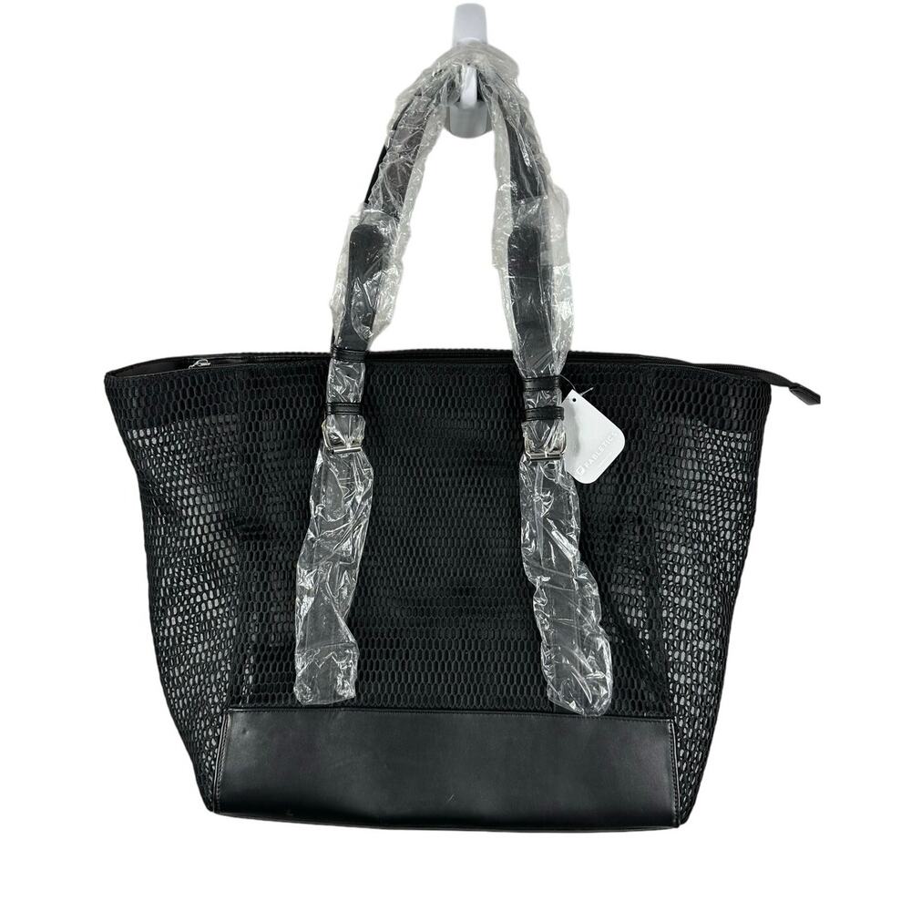 Fabletics Sunburst Tote Beach Bag Mesh Black Large Bag NEW Pool Beach Lake